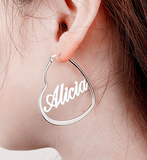 custom nameplate earrings findings jewelry supplies china personalised text jewellery websites
